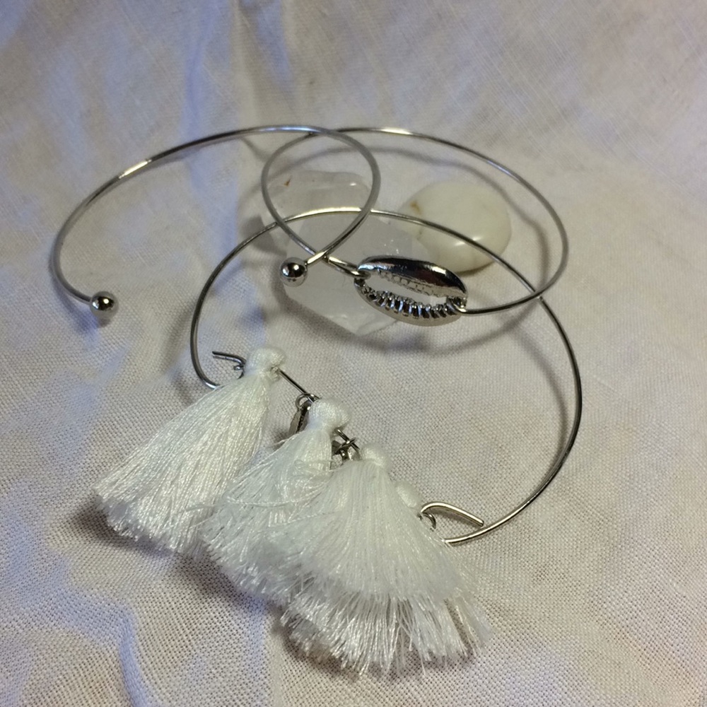 Free add on cowry shell metal bangles